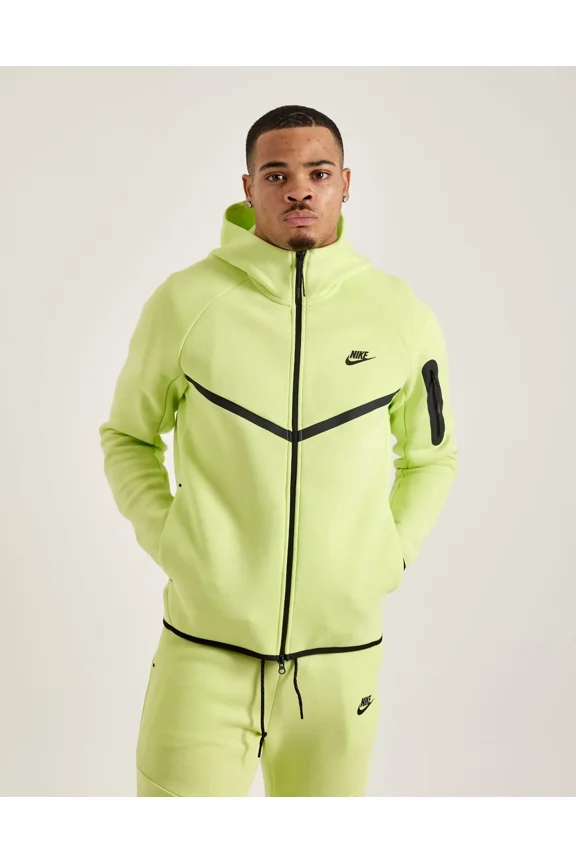 Tech Men's Full-Zip Windrunner Hoodie (HV0949-736, Light Lemon Twist/Black) Size Medium