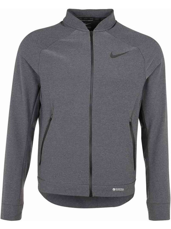 Men's Tech Woven Full Zip Training Jacket Athletic Performance (Black, M)