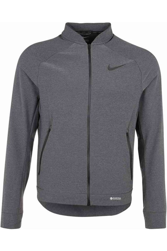 Men's Tech Woven Full Zip Training Jacket Athletic Performance (Black, S)
