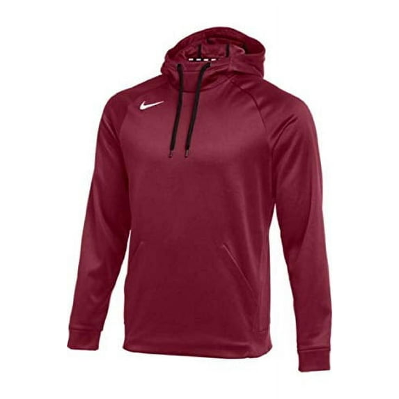Nike Men's Therma Pullover Hoodie (Cardinal/White, Medium)