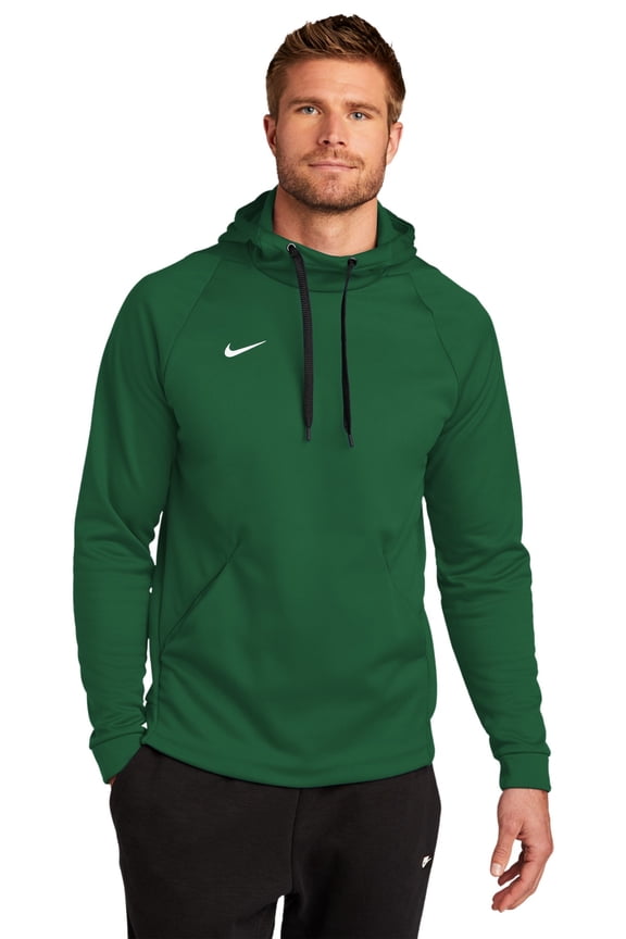 Men's Therma Pullover Hoodie (Dark Green/White, XXX-Large)