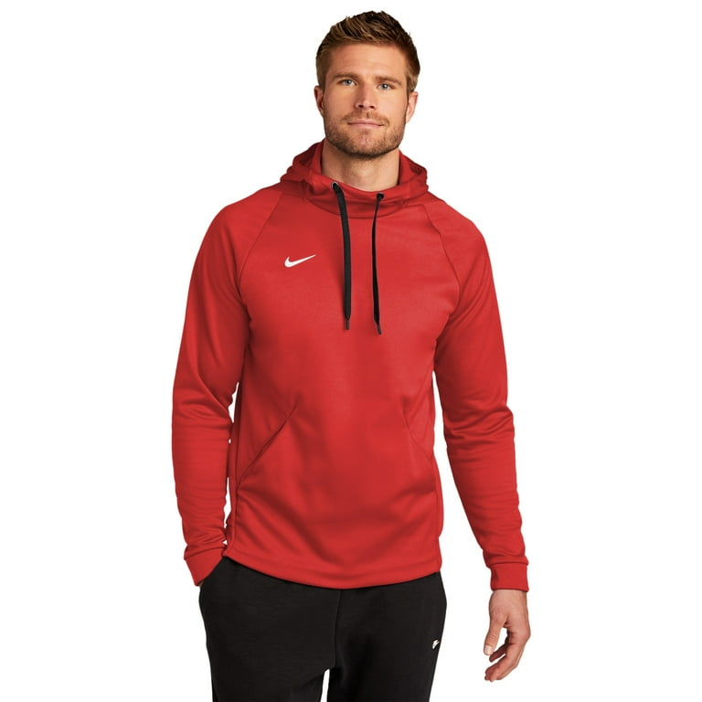 Nike Men's Therma Pullover Hoodie (Scarlet/White, XXXX-Large