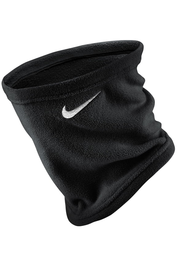 Mens Black Fleece Logo Neckwarmer Scarf