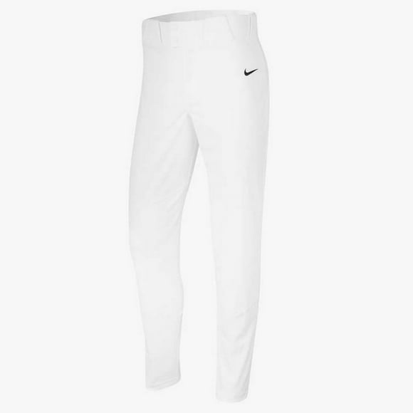 nike white baseball pants with black piping