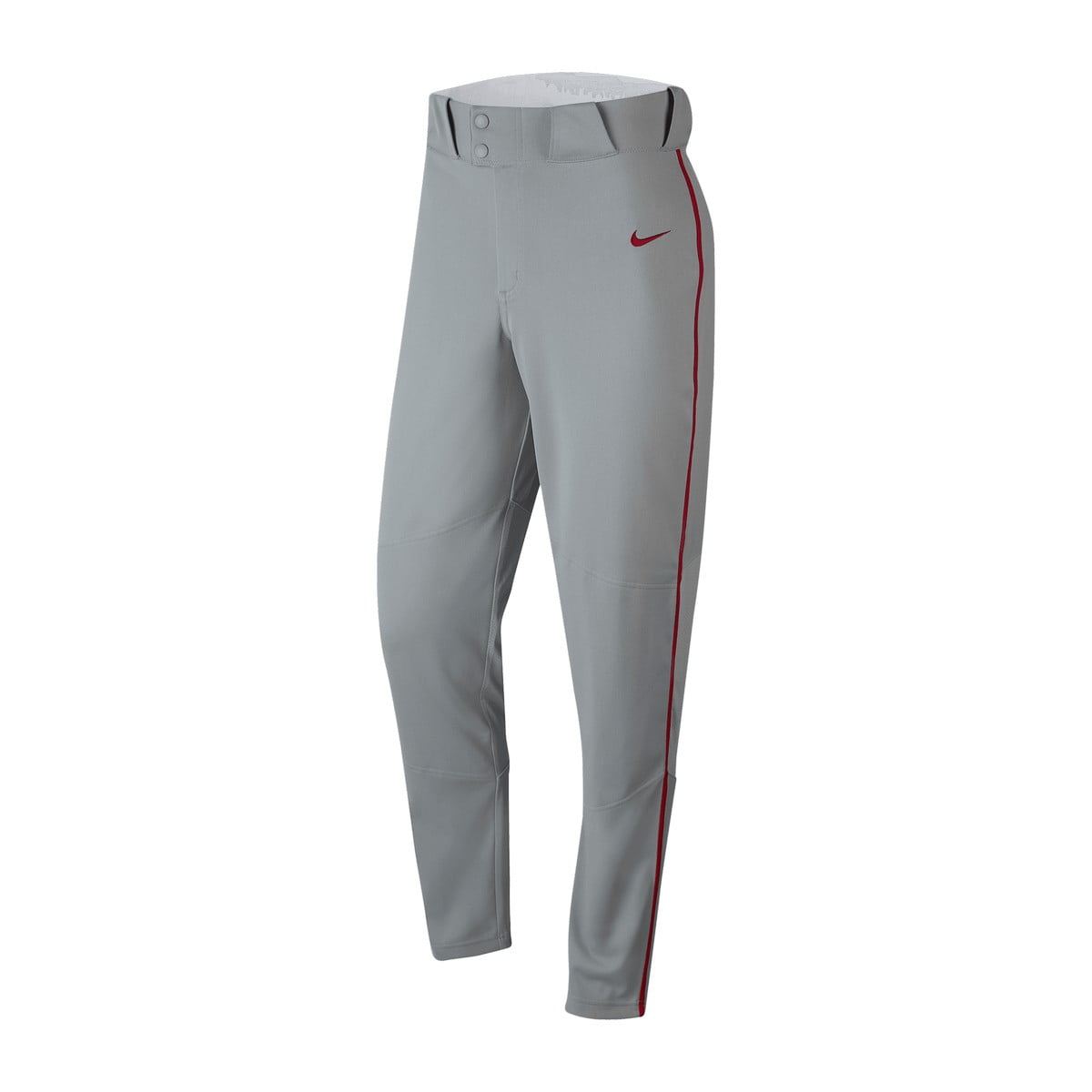 Nike Men's Vapor Select Piped Baseball Pants 2XL Gray Scarlet