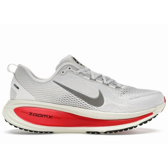 Nike Men's Vomero 18 Platinum Tint Siren Red Light Smoke Grey Metallic Pewter Shoes, from StockX