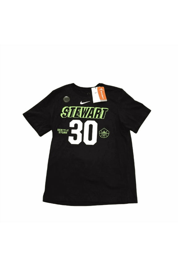 Mens WNBA Seattle Storm Breanna Stewart 30 Graphic T-Shirt, Black Size XXXlarge