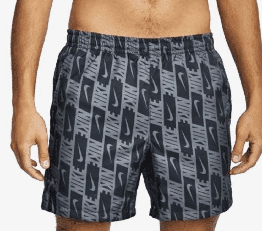 Nike Men's Woven Repeat Flow Running Shorts Black/Gray (DV0319-010) (Small)