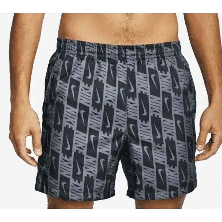 Nike Men's Woven Repeat Flow Running Shorts Black/Gray(DV0319-010