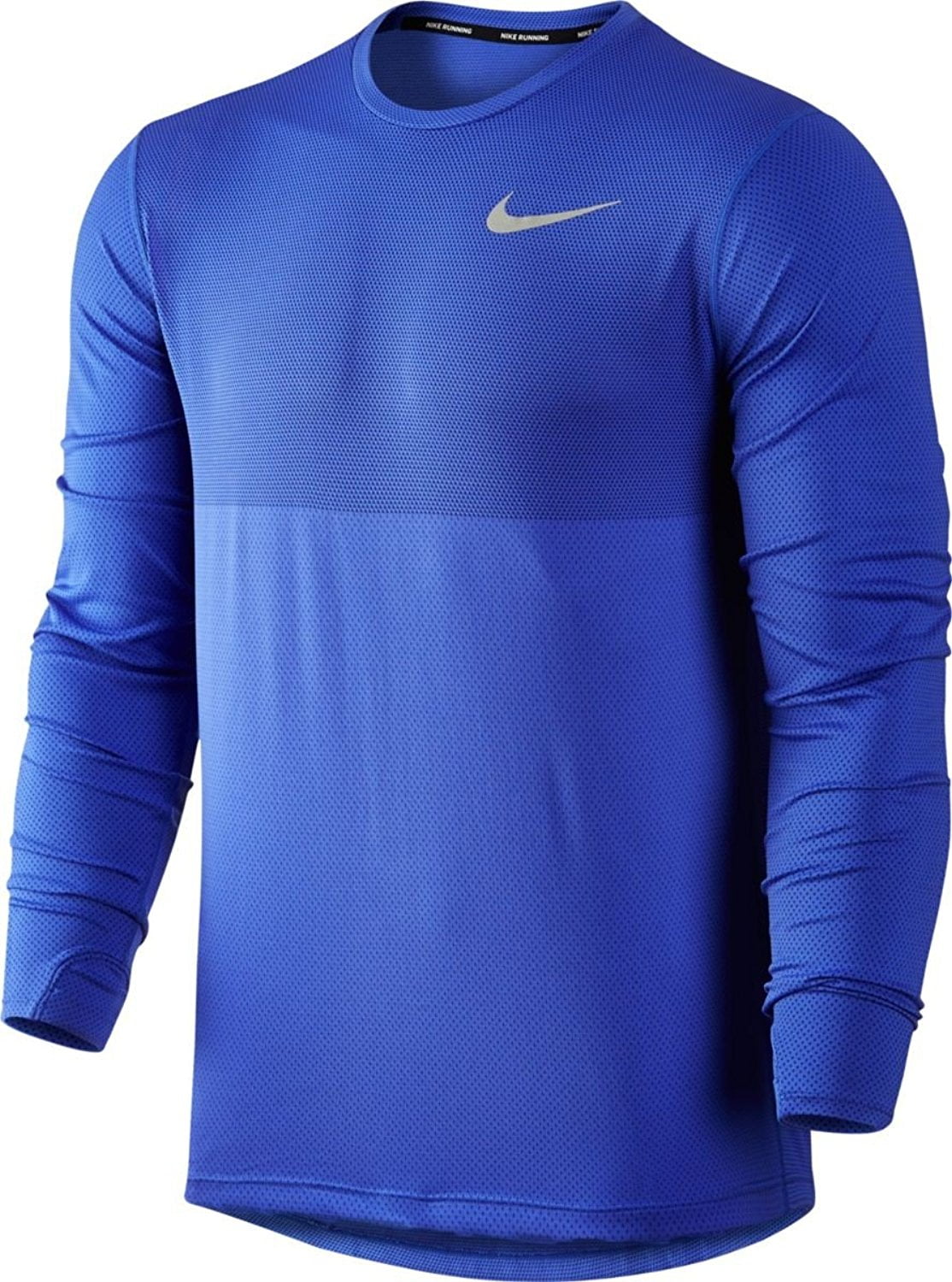 Nike Men's Zonal Cooling Relay Long Sleeve Running Shirt-Blue