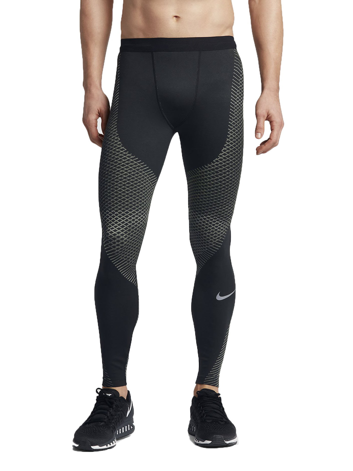 Nike Men's Zonal Strength Performance Compression Running Tights, Black,  Large 
