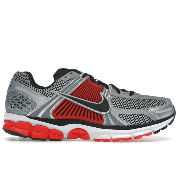 Nike Metallic Silver and Crimson Sneakers Nike Shox R4  main image 2