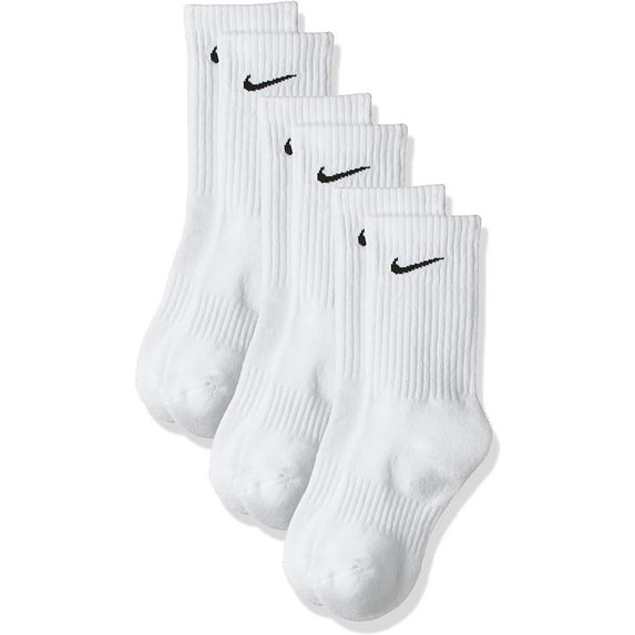 Men's Nike 3-pack Everyday Cushion Crew Training Socks Color: White Size: 12-15
