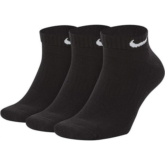 Men's Nike 3-pack Everyday Cushion Low-Cut Training Socks Color: Black Size: 12-15