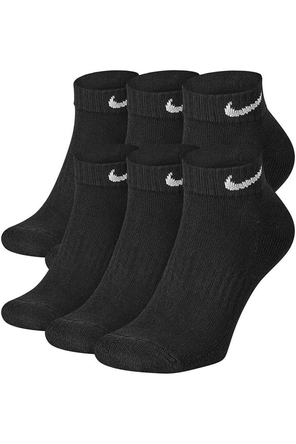 Men's Nike 6-pack Everyday Cushion Low-Cut Training Socks Color: Black Size: 8-12