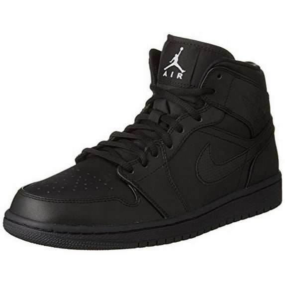 Nike Mens AIR JORDAN 1 MID, BLACK/WHITE, 9