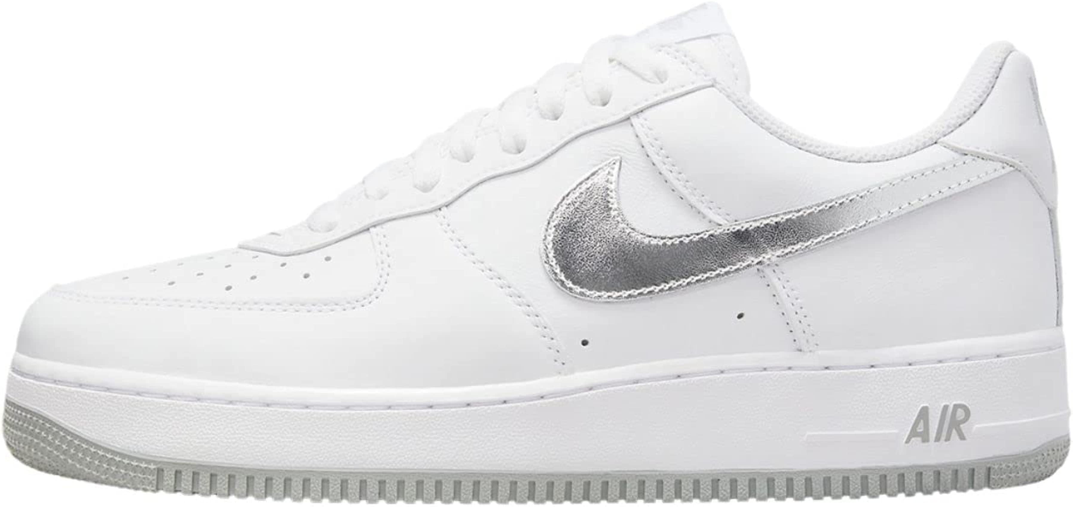 無料発送 Air Men's Nike Force White/Metallic Shoes, Retro Low 1 シューズ(男性用)