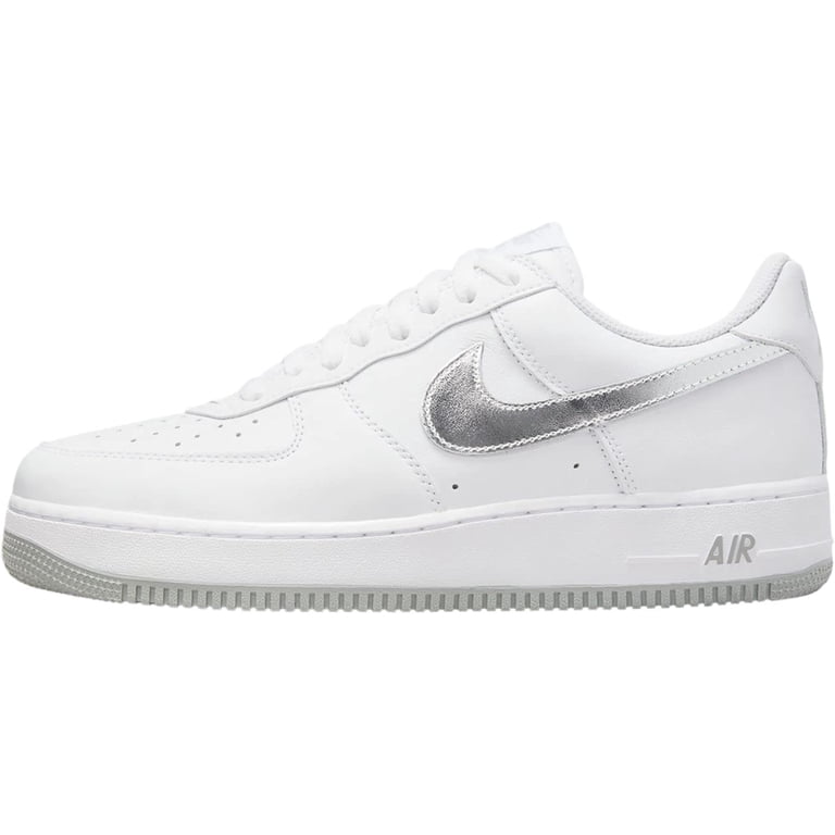 Nike Men's Air Force 1 Low Retro, White/Metallic Silver with