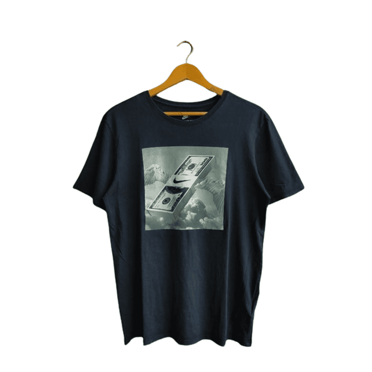 Nike Mens Air Get More Money C Note Benjamin Hundreds T Shirt Size Small Color Black White Gray Walmart