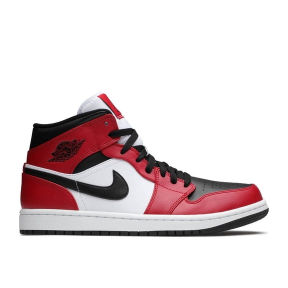 Nike Air Jordan 1 Mid Black / Gym Red - White 554724-069 Men's Size 10.5
