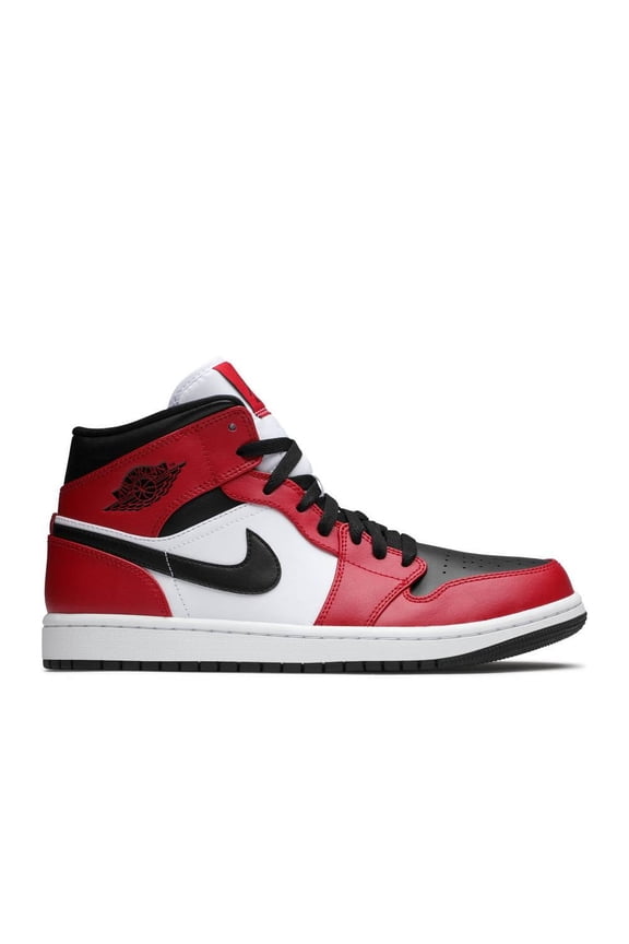 Men's Jordan 1 Mid Black/Black-Gym Red (554724 069) - 13