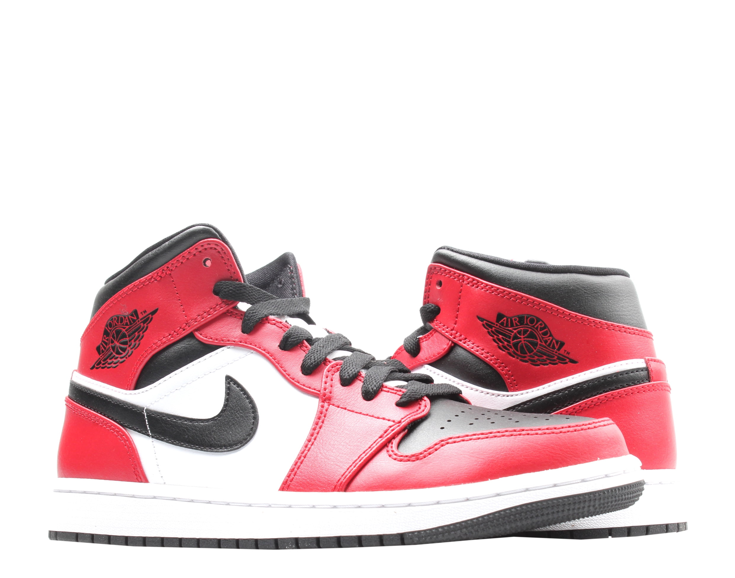 Nike Mens Air Jordan 1 Mid "Chicago Black Toe" Basketball Sneakers (8)