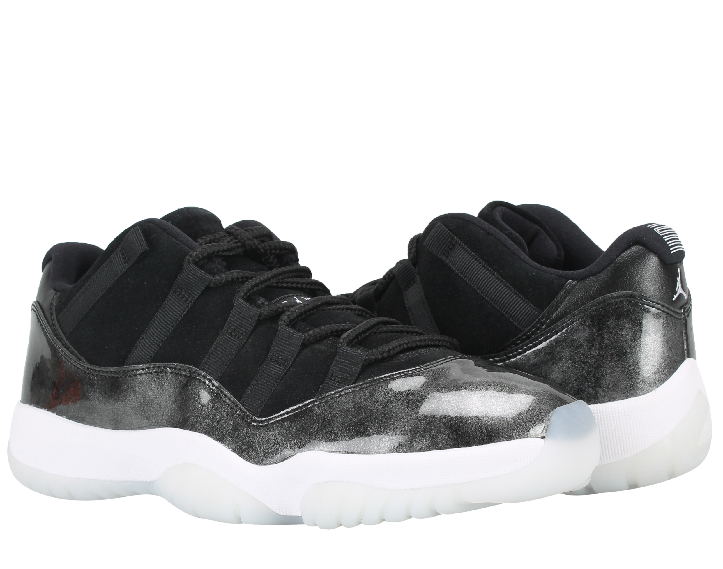 Nike Mens Air Jordan 11 Retro Low "Barons" Black/White-Silver 528895-010 - image 1 of 6
