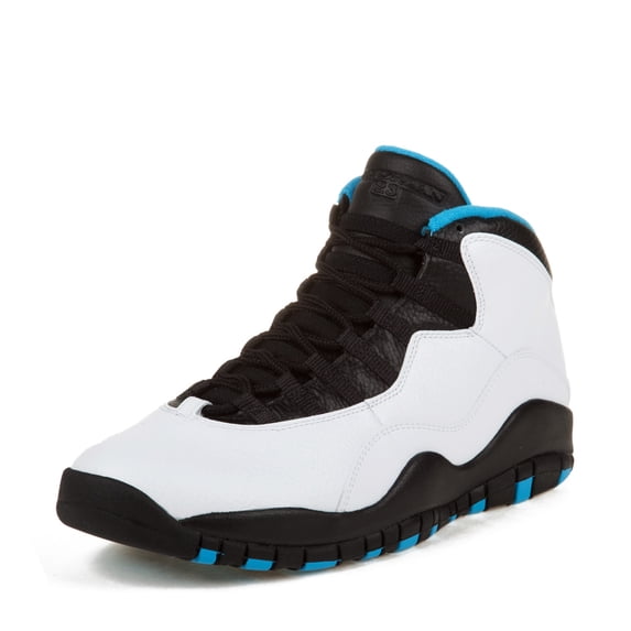 Nike Mens Air Jordan Retro 10 White/Dark Powder Blue-Black 310805-106