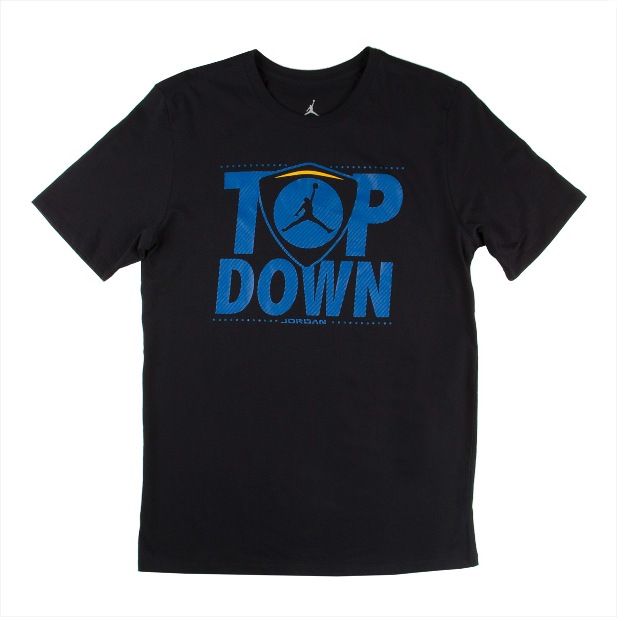 yellow and blue jordan shirt