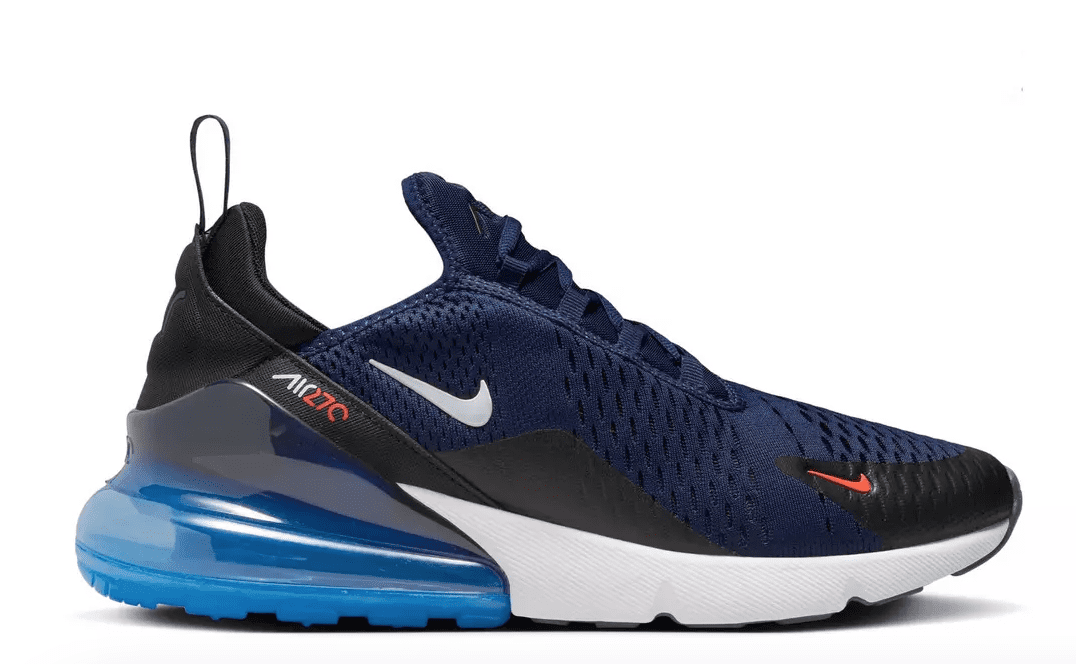 nike air max 270 navy blue women's running shoes