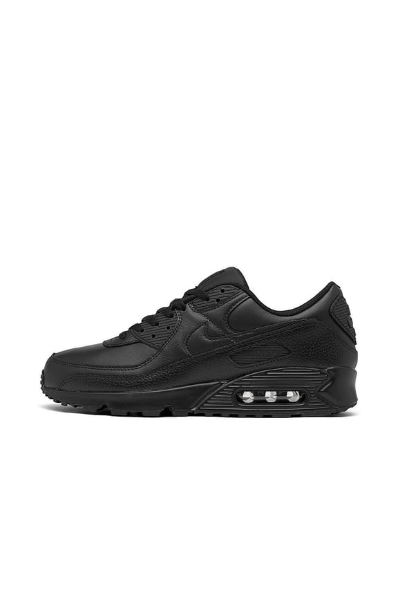Men's Nike Air Max 90 LTR "Leather Triple Black" Blk/Blk-Blk (CZ5594 001) - 10.5