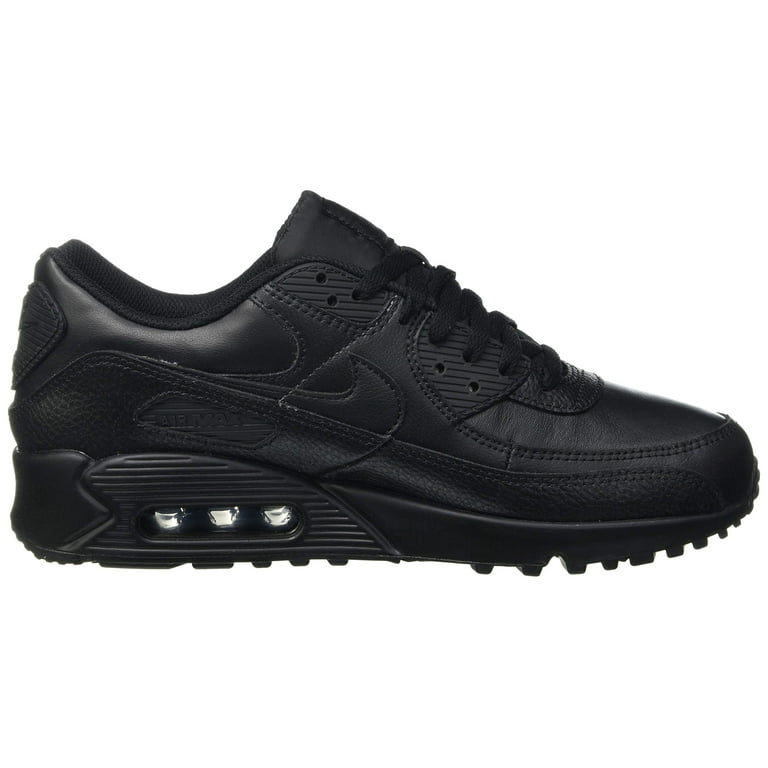 【名入れ無料】 Nike Air Max 90 LTR Men's, Leather Triple Black, Size 10.5 靴