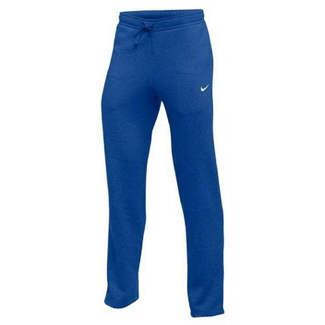 Nike Mens Club Swoosh Fleece Open Hem Sweatpants (Medium, Royal)