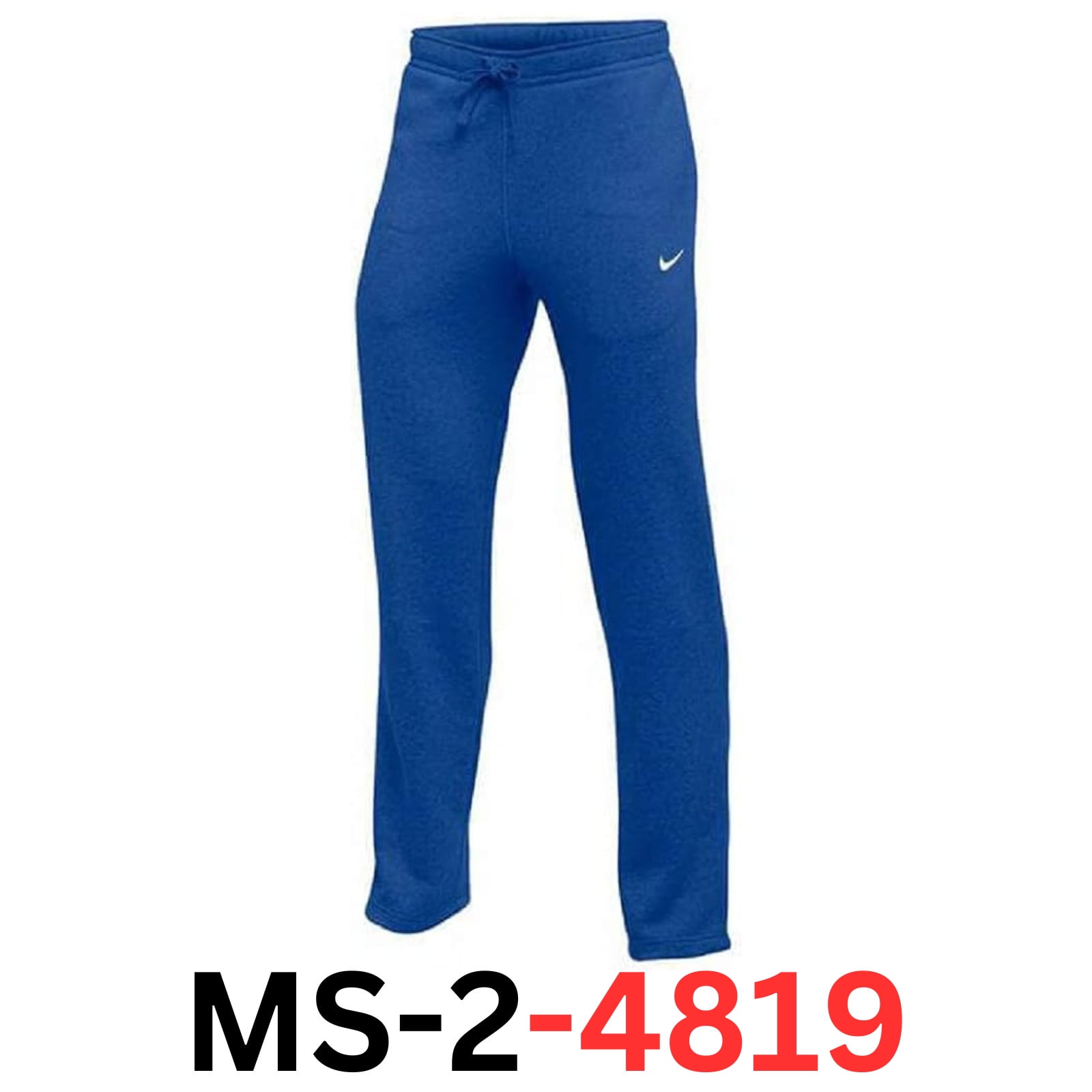 Nike Mens Club Swoosh Fleece Open Hem Sweatpants (X-Large, Royal