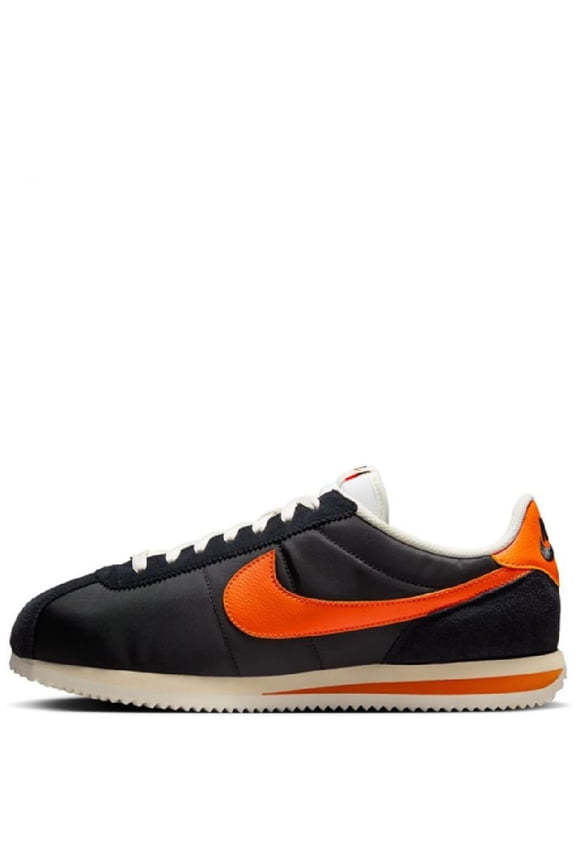 Mens Cortez Textile Sneakers Black Sail Safety Orange 10 M