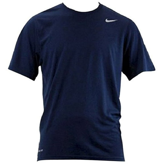 Nike Mens Dri-Fit Polyester Athletic Training Tee Shirt Large Navy