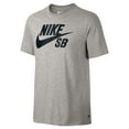 thumbnail image 1 of Nike Mens Dry Dri-Fit Swoosh Logo Casual Skate T-Shirt Grey and Black M, 1 of 8
