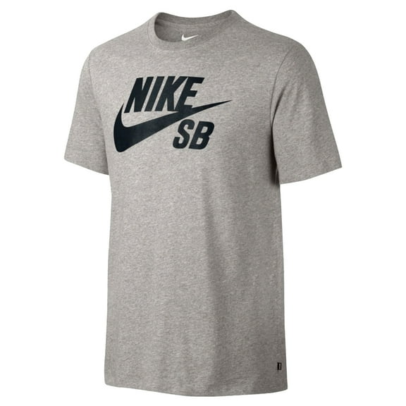 Nike Mens Dry Dri-Fit Swoosh Logo Casual Skate T-Shirt Grey and Black S