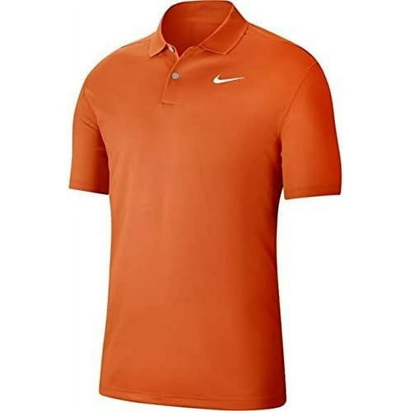 Nike Mens Dry Franchise Football Golf Athletic Short Sleeve Tagless Polo Shirt (Orange, Medium)