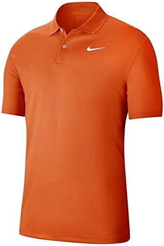 Mens Dry Franchise Football Golf Athletic Short Sleeve Tagless Polo Shirt (Orange, Medium)