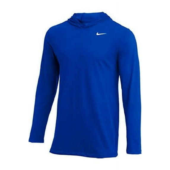 Nike Mens Dry Long Sleeve Hoodie Tee (Royal, Medium)