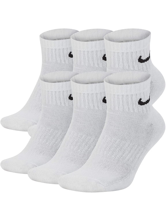 Men's Nike 6-Pack Everyday Cushion Ankle Training Socks Color: White Size: 6-8