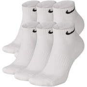 Mens Nike 6-pack Everyday Cushion Low-Cut Training Socks Color White Size 8-12