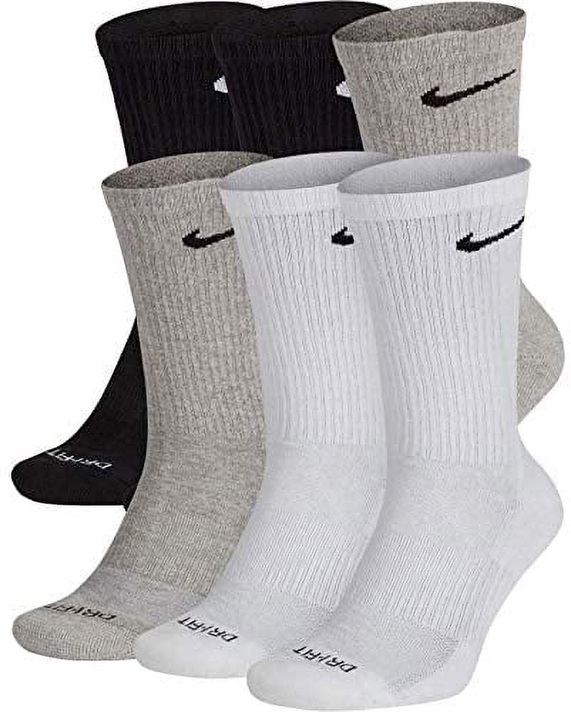 Nike Men's Everyday Plus Cushion Crew Socks, 6 Pair, Multi-color, X ...