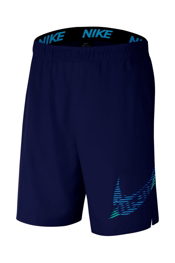 Mens Flex Logo Training 8" Shorts,Blue,2XL