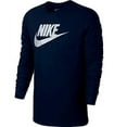 thumbnail image 1 of Nike Mens NSW Long Sleeve Tee Icon Futura T-Shirts (Navy Blue/White, 4X-Large Tall), 1 of 1