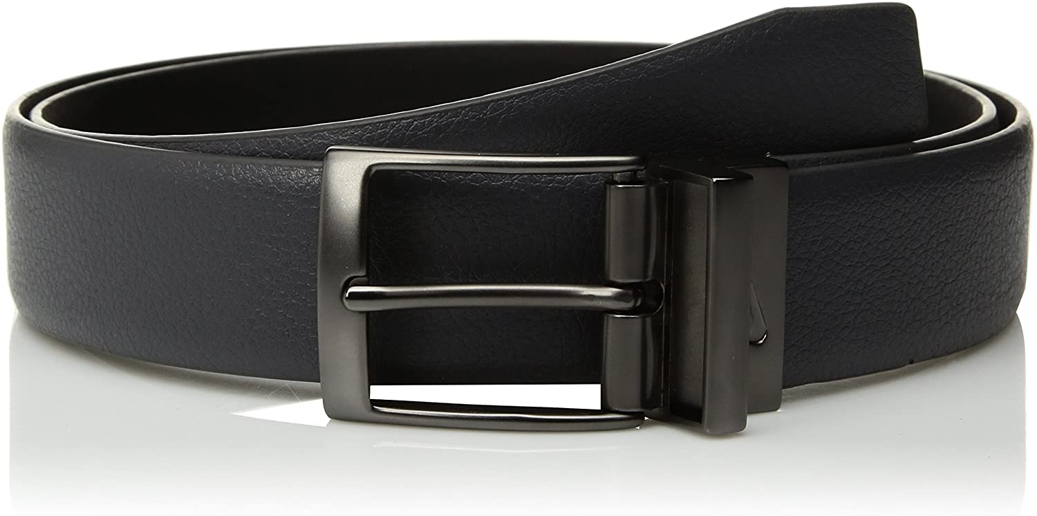 Nike Mens Pebble Feather Edge Reversible Belt 42 Dark Grey/Black