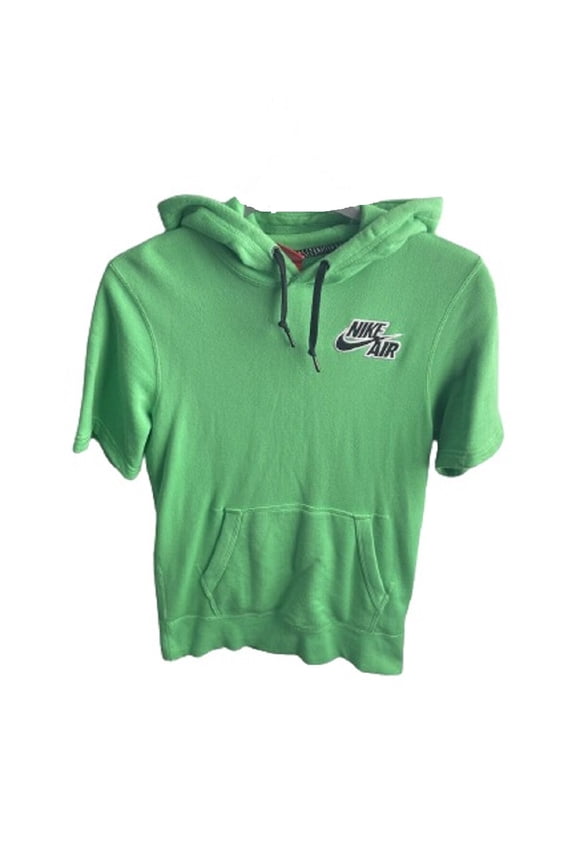 Mens Pivot Long Sleeves Hoodie,Green And Black,Small
