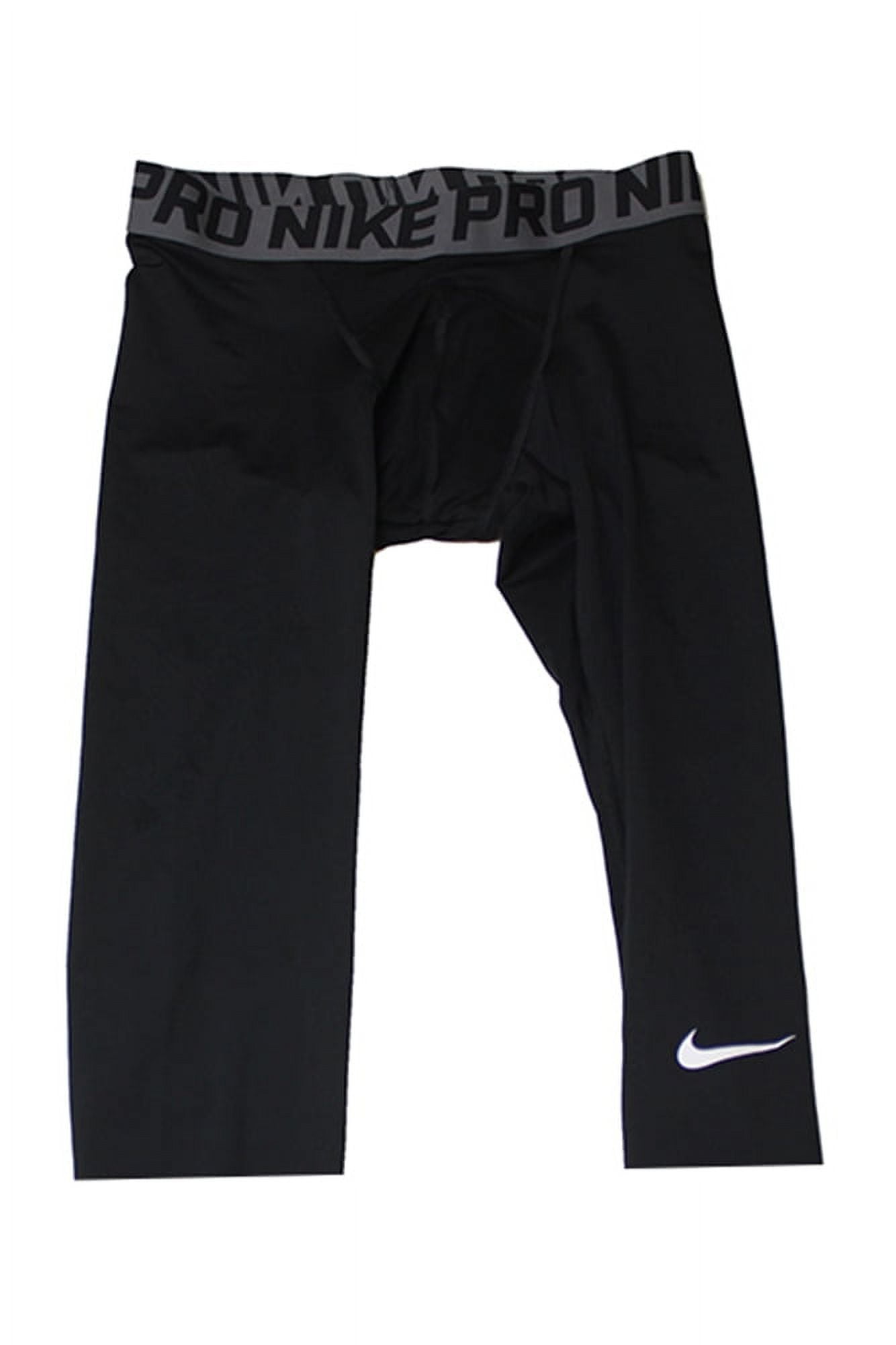 Nike Mens Pro-Cool 3/4 Compression Tights Black/Dark Grey/White 703082-010  Size X-Large 