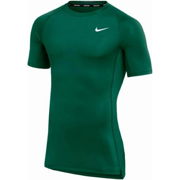 Nike Mens Pro Fitted Short Sleeve Training Tee (Large Green)
